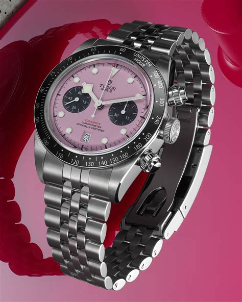 tudor chrono 1995|tudor chrono pink dial.